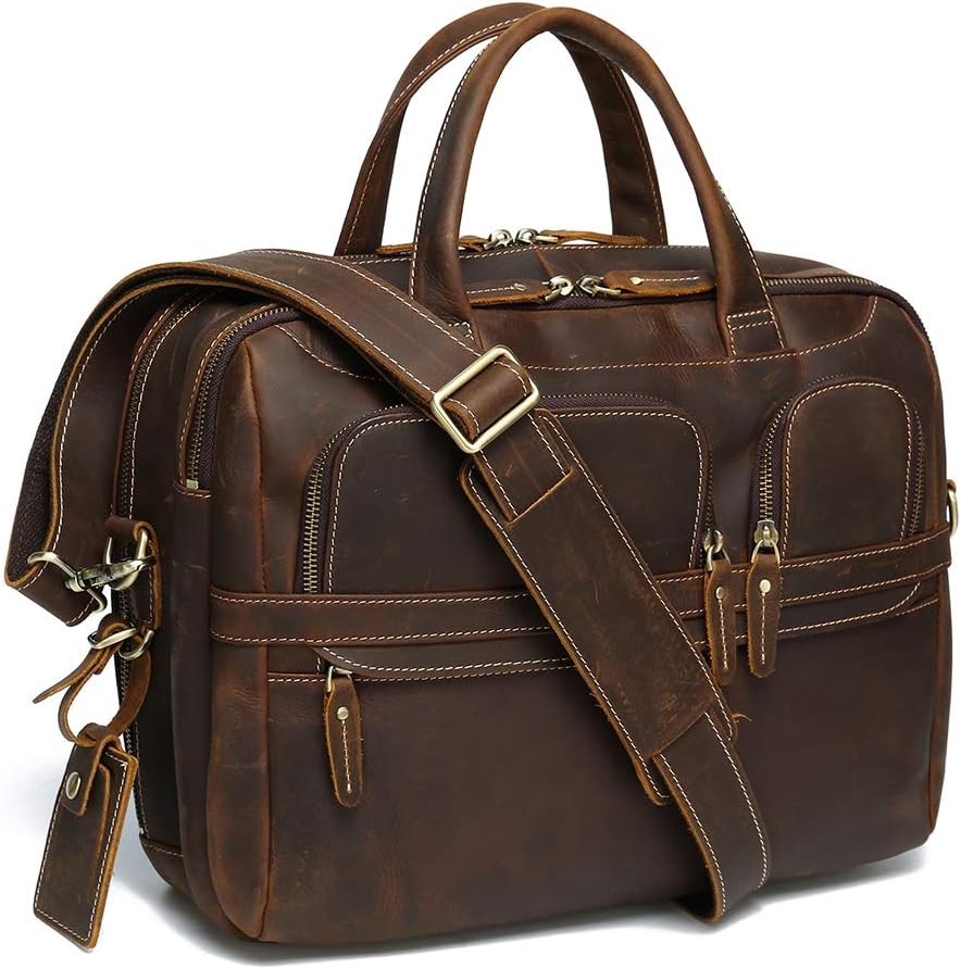 Vintage Leather 15.6 Laptop Messenger Bag U437