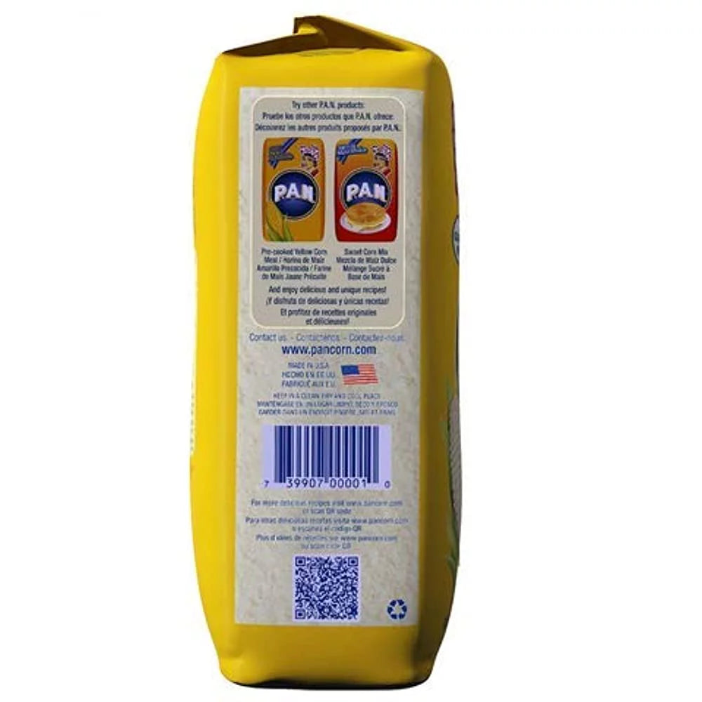 White Corn Meal Pre-cooked Flour for Arepas, 1 Kilogram (Pack of 4) T635