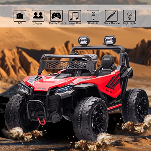 Green 2 Seater 4WD Kids Ride On UTV X12136