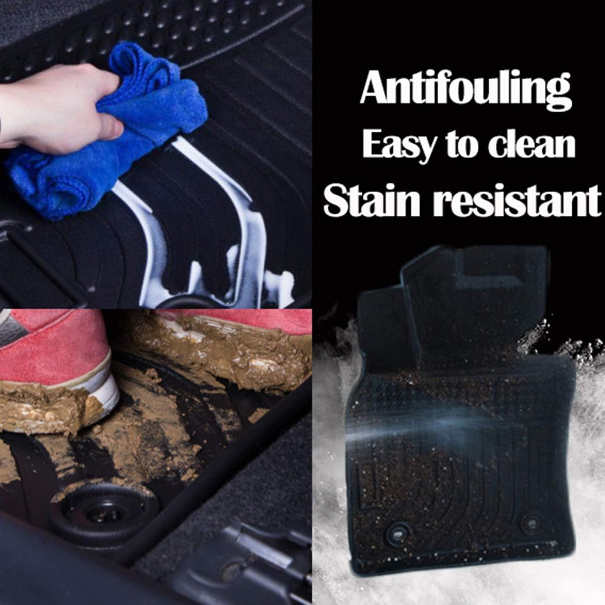 Black Custom Fit All Weather Rubber Floor Mats W74088