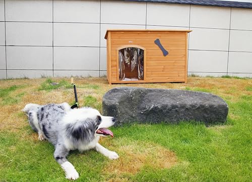 Natural Wooden Doghouse with Elevated Floor S7034