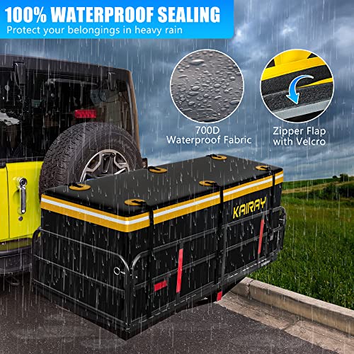 60"x24"x14.4" Folding Hitch Mount Cargo Carrier for 2" Receiver H2363