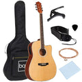 41in All Wood Acoustic Electric Guitar Starter Set with Case Strap Picks Sunburst T34926