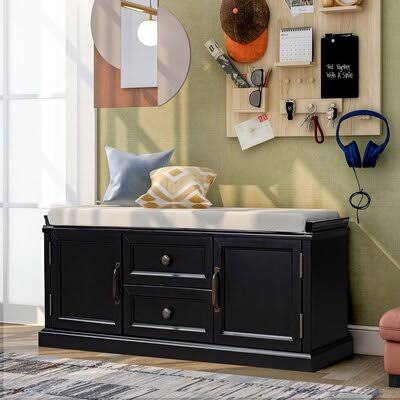 Black Storage Bench P790