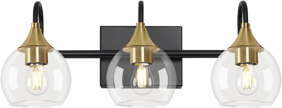 Black Gold 3 Light Bathroom Vanity Light R455