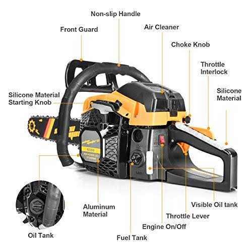 GAS Powered 62cc 2-Cycle 20-inch Chainsaw T931