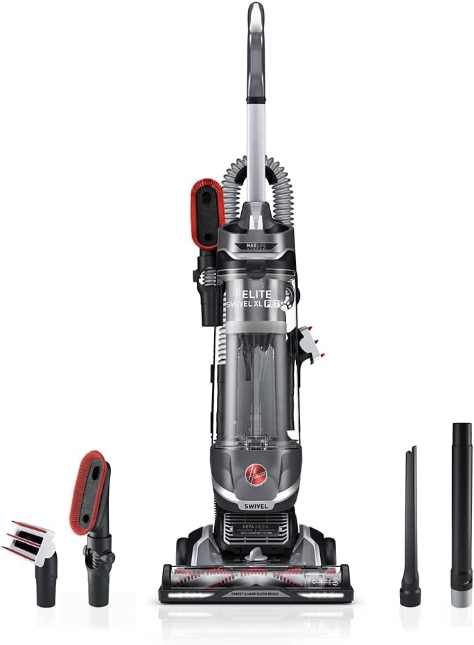 Grey Bagless Upright Vacuum Cleaner with HEPA Media Filtration B2972