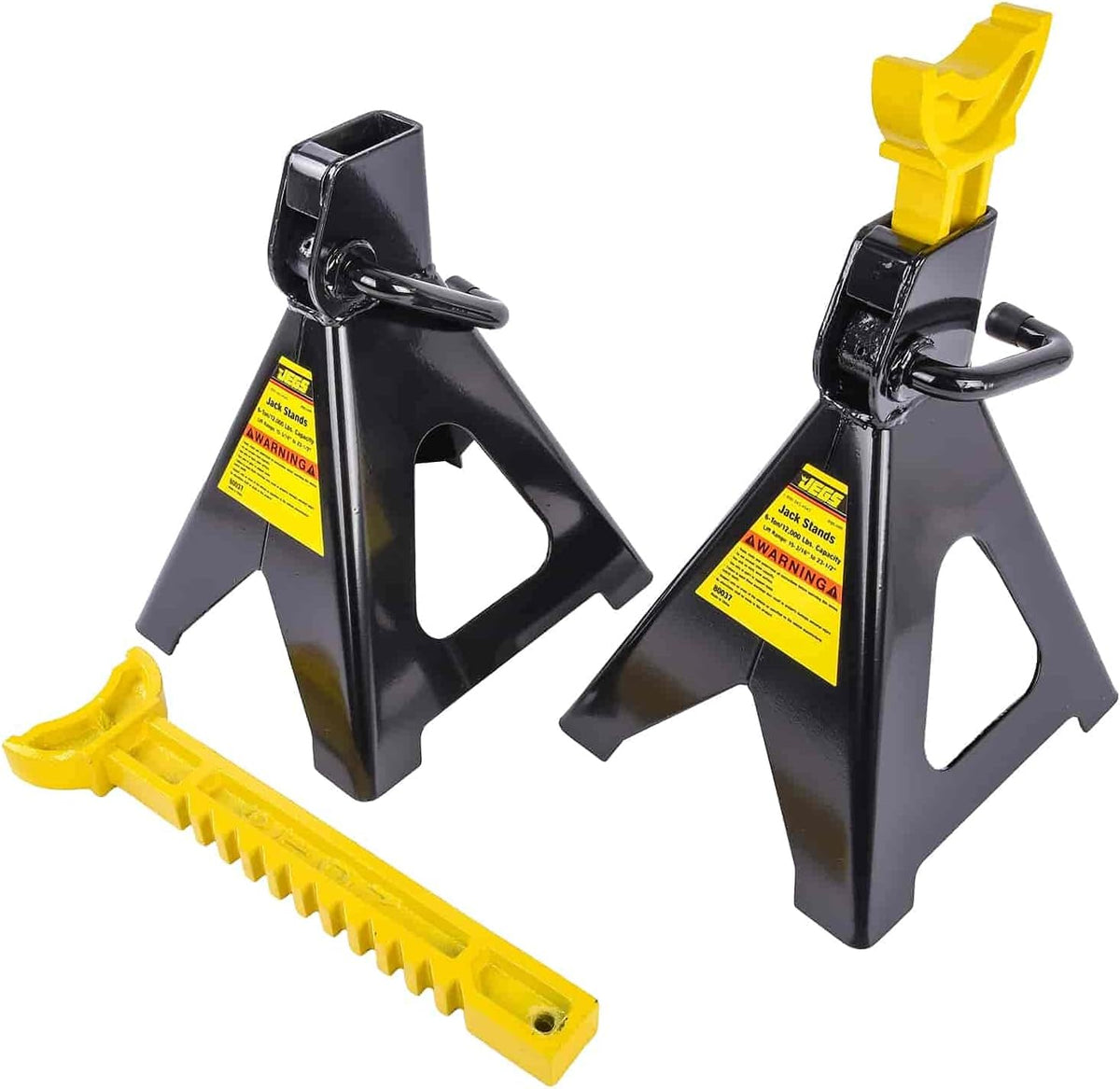 6-Ton Adjustable Height Welded Steel Jack Stands, Pack of 2 U55131