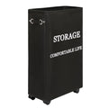 Beige 50L Collapsible Rolling Laundry Hamper I341944
