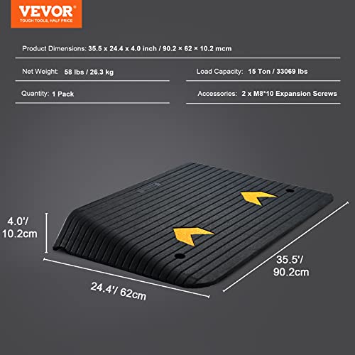 4" Rise Rubber Threshold Ramp A329