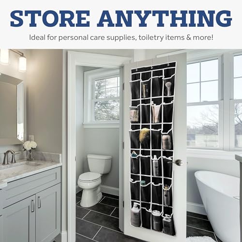 White 3 Pack Over The Door Shoe Organizer with 12 Mesh Pockets U553