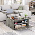 Gray Oak Lift Top Coffee Table with Storage V370