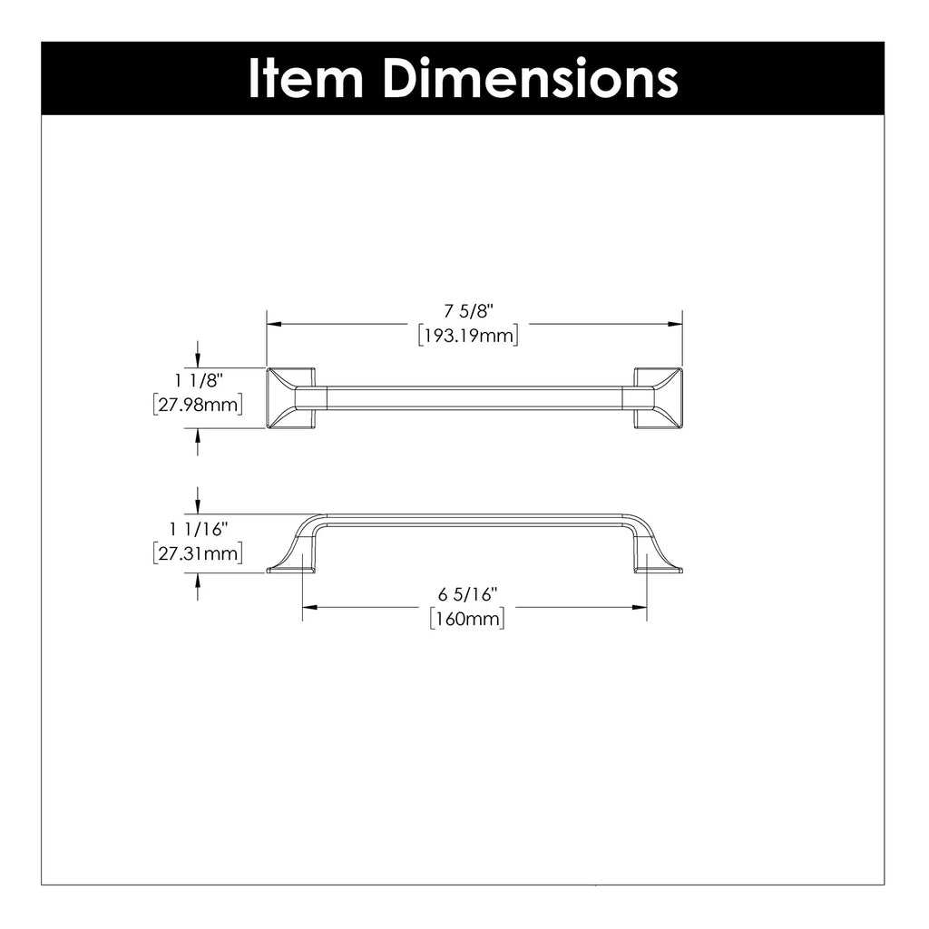 6-5/16" Center To Center Cabinet Hardware W3265