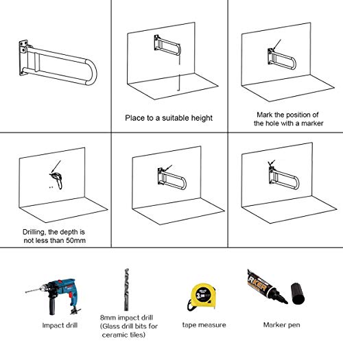 24 Inch Stainless Steel Toilet Grab Bar Y923