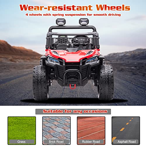 Green 2 Seater 4WD Kids Ride On UTV X12136