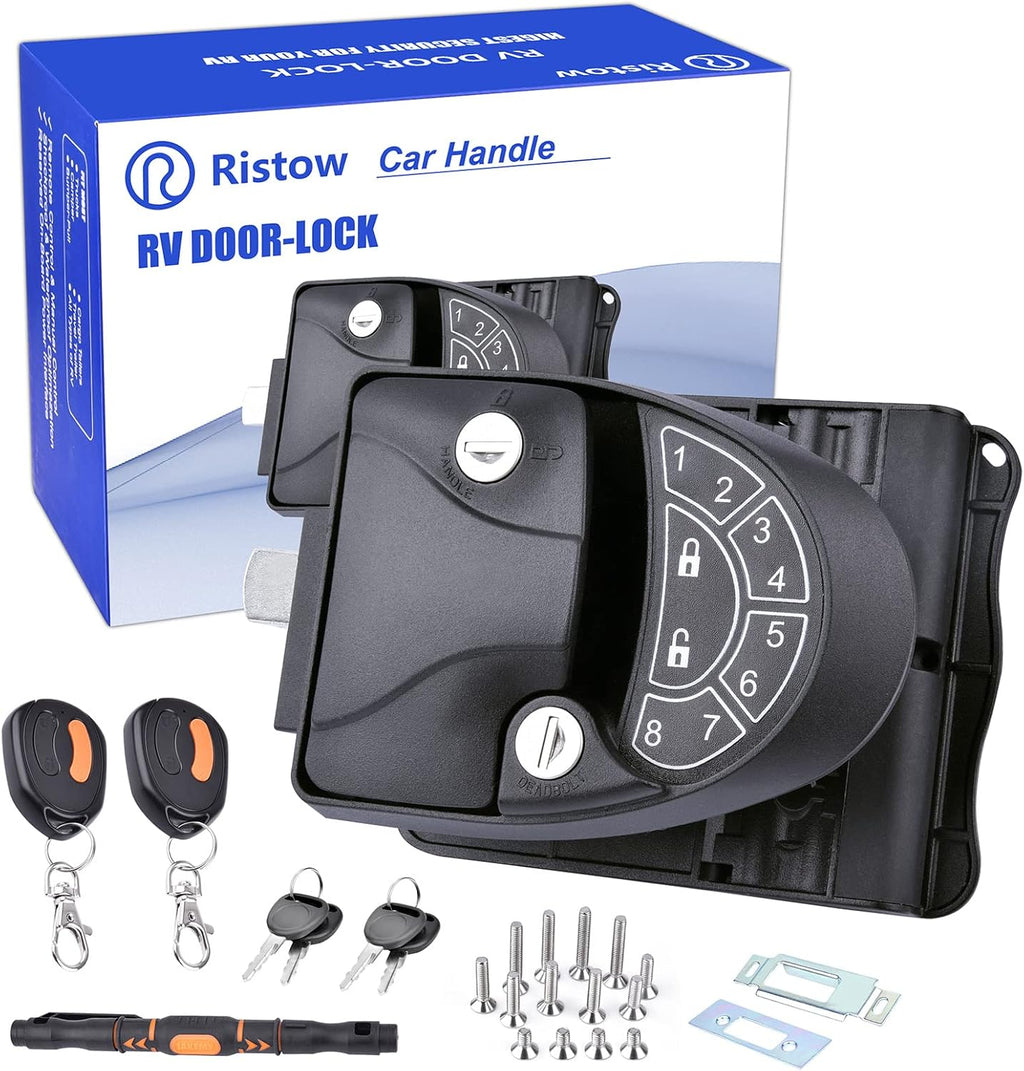 RV Keyless Entry Door Lock with 2 Key Fobs and Backlit Keypad F808698