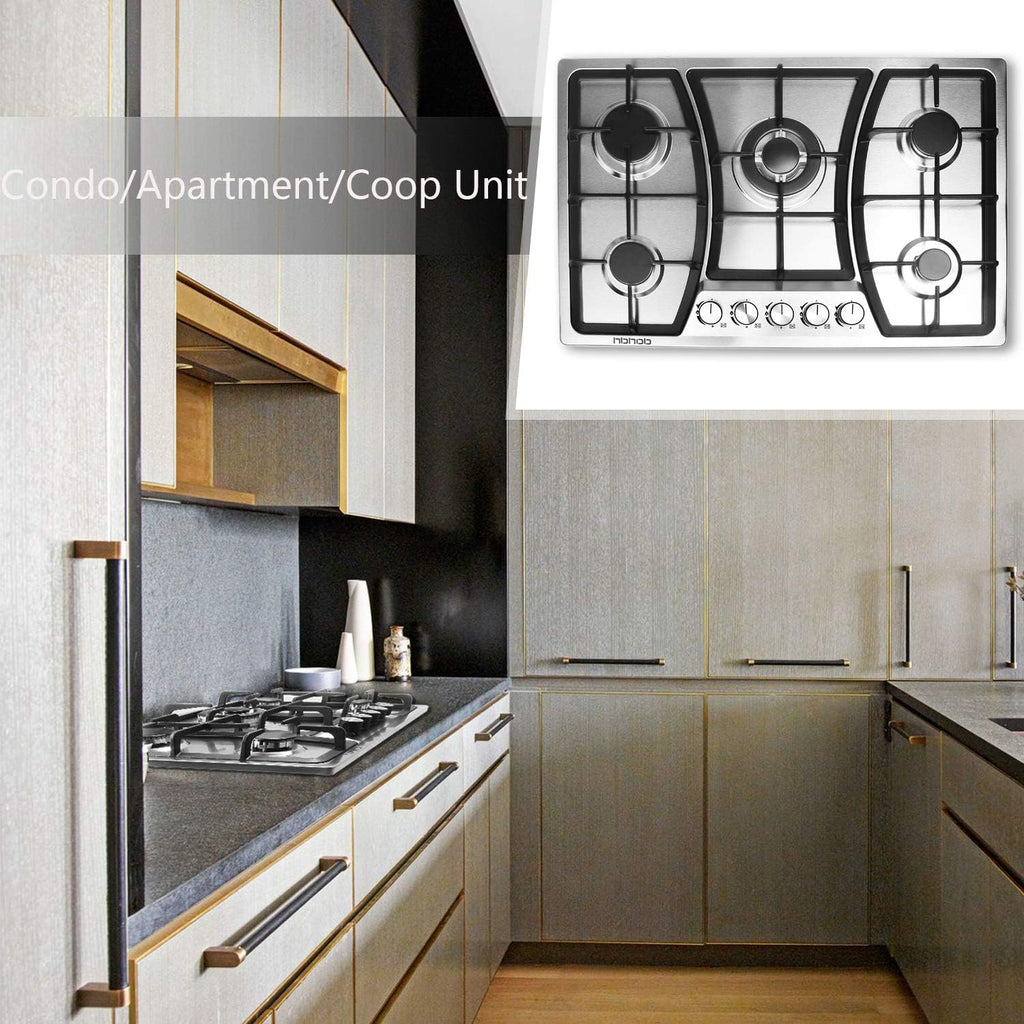 30 inches 5 Burners Stainless Steel Gas Cooktop L125