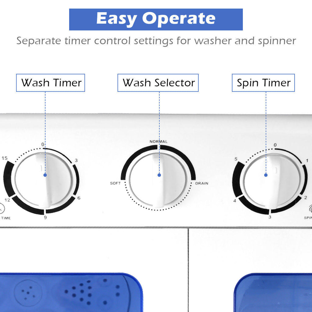 Compact Twin Tub Washing Machine Washer Spinner K644
