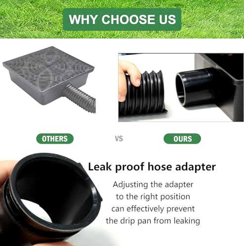 Gutter Downspout Extension, No Dig Catch Basin Low Profile Downspout Extender, Extendable from 1.34’ to 5.1’ W32930