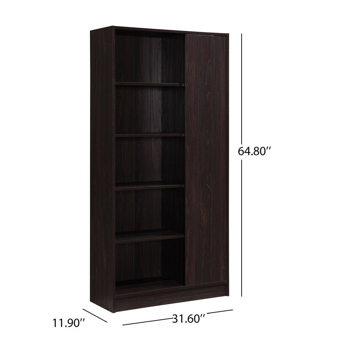 Gray Oak Wooden Bookcase B702932