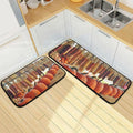 Kitchen Rugs Set of 2 Washable Floor Runner Area Rug Z868722