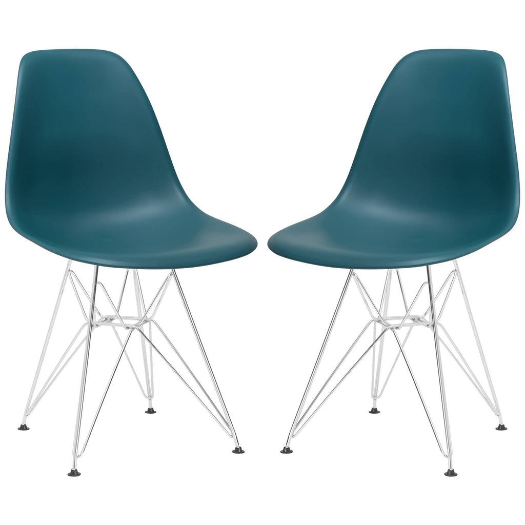 Teal Side Chair Set of 2 Z23257