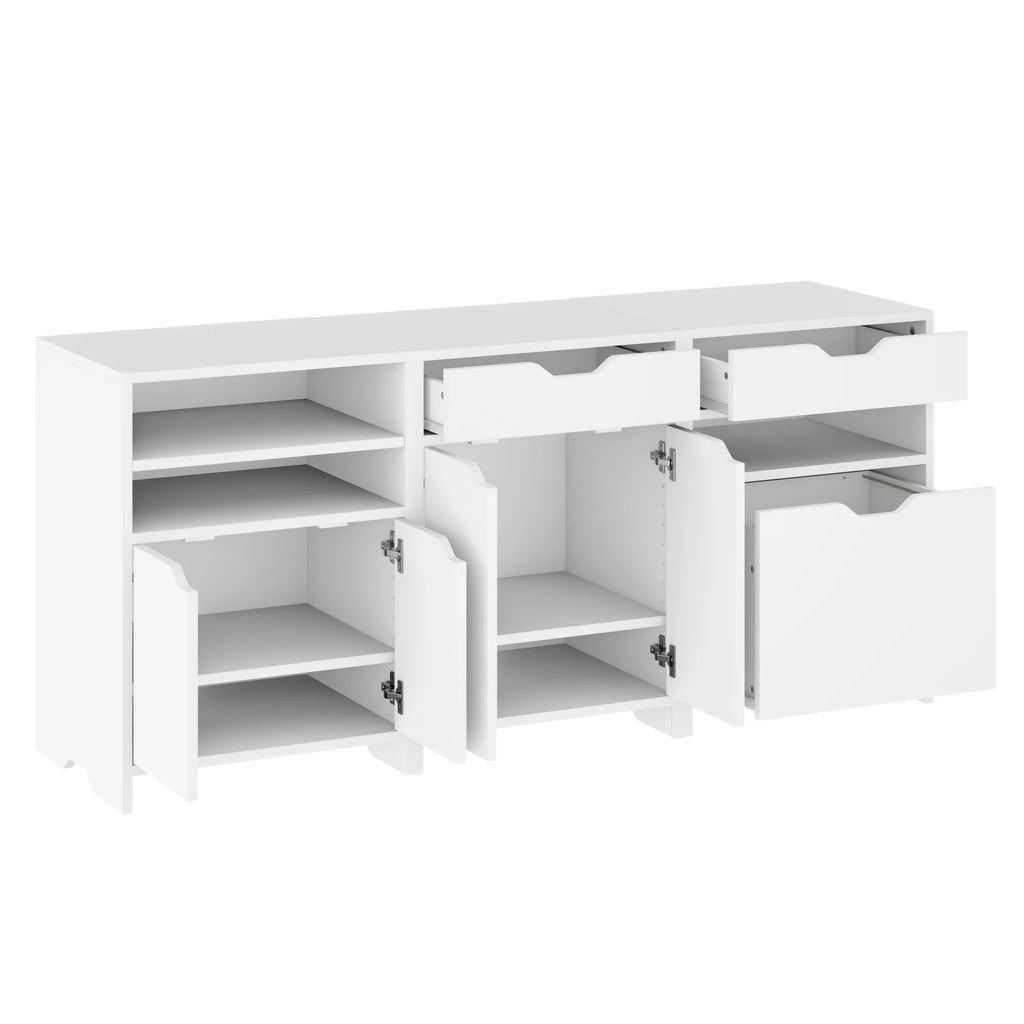 3-Pc White Storage Cabinet Set F4115