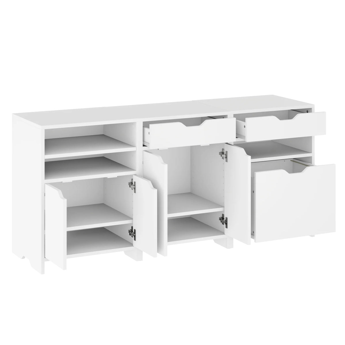3-Pc White Storage Cabinet Set F4115