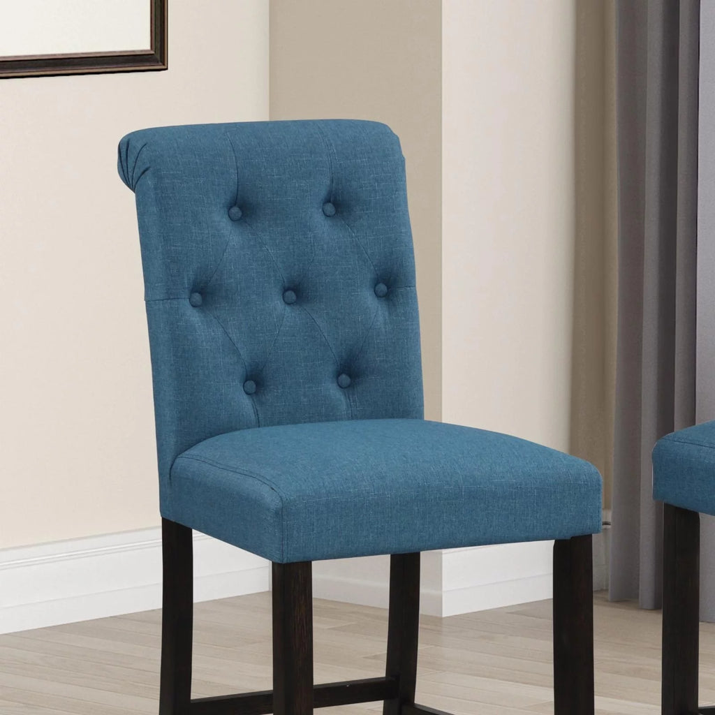 Solid Wood Barstool Set of 2 Gray W69478