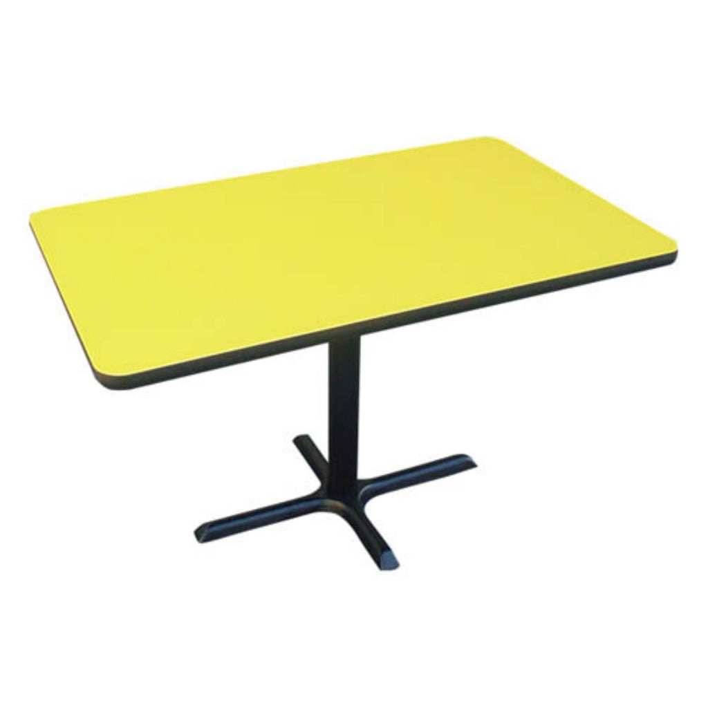Mahogany Cafe and Breakroom Table with Cross Base K841