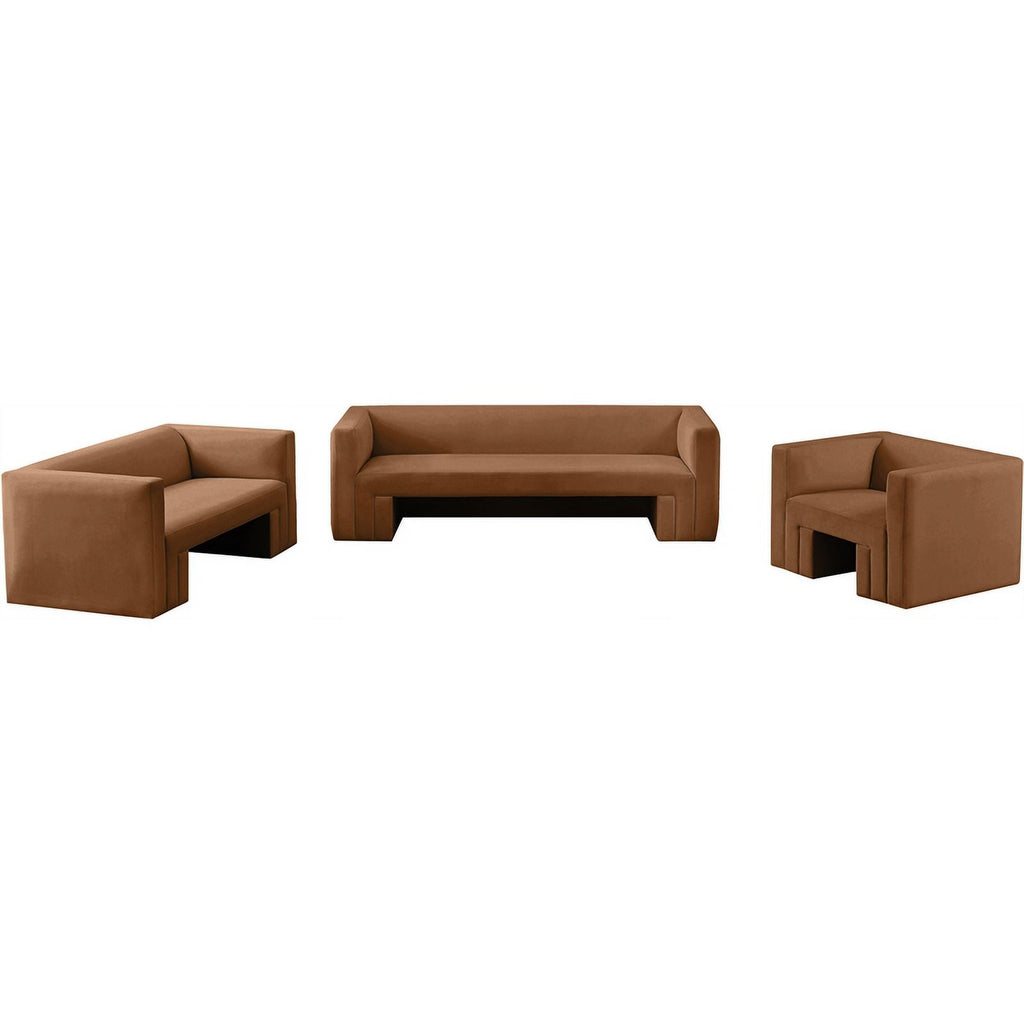 Saddle Velvet Loveseat C305