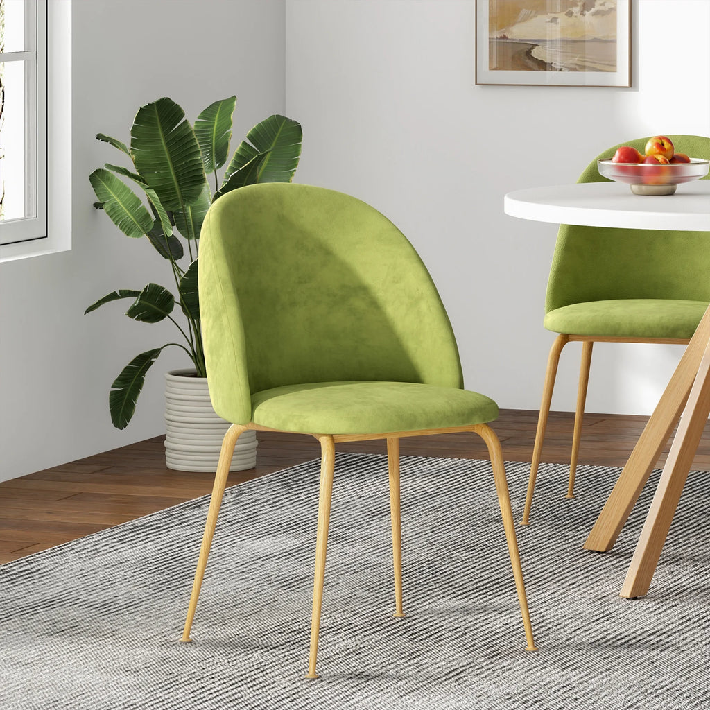 Green Velvet Dining Chairs Set of 4 G898