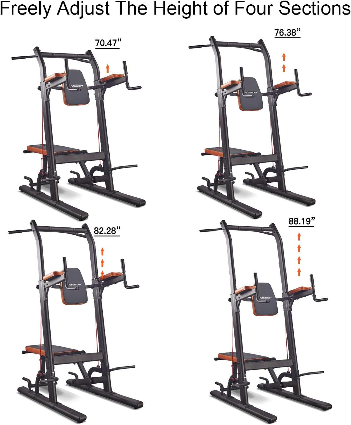 Power Tower with Bench Pull up Bar dip station X11396