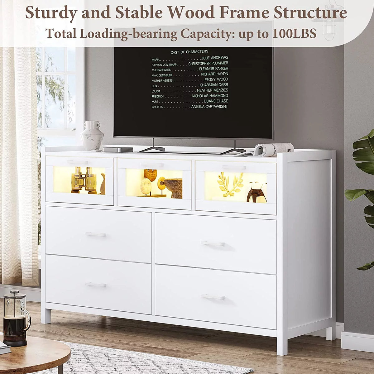 Black 7 Drawer Dresser U462
