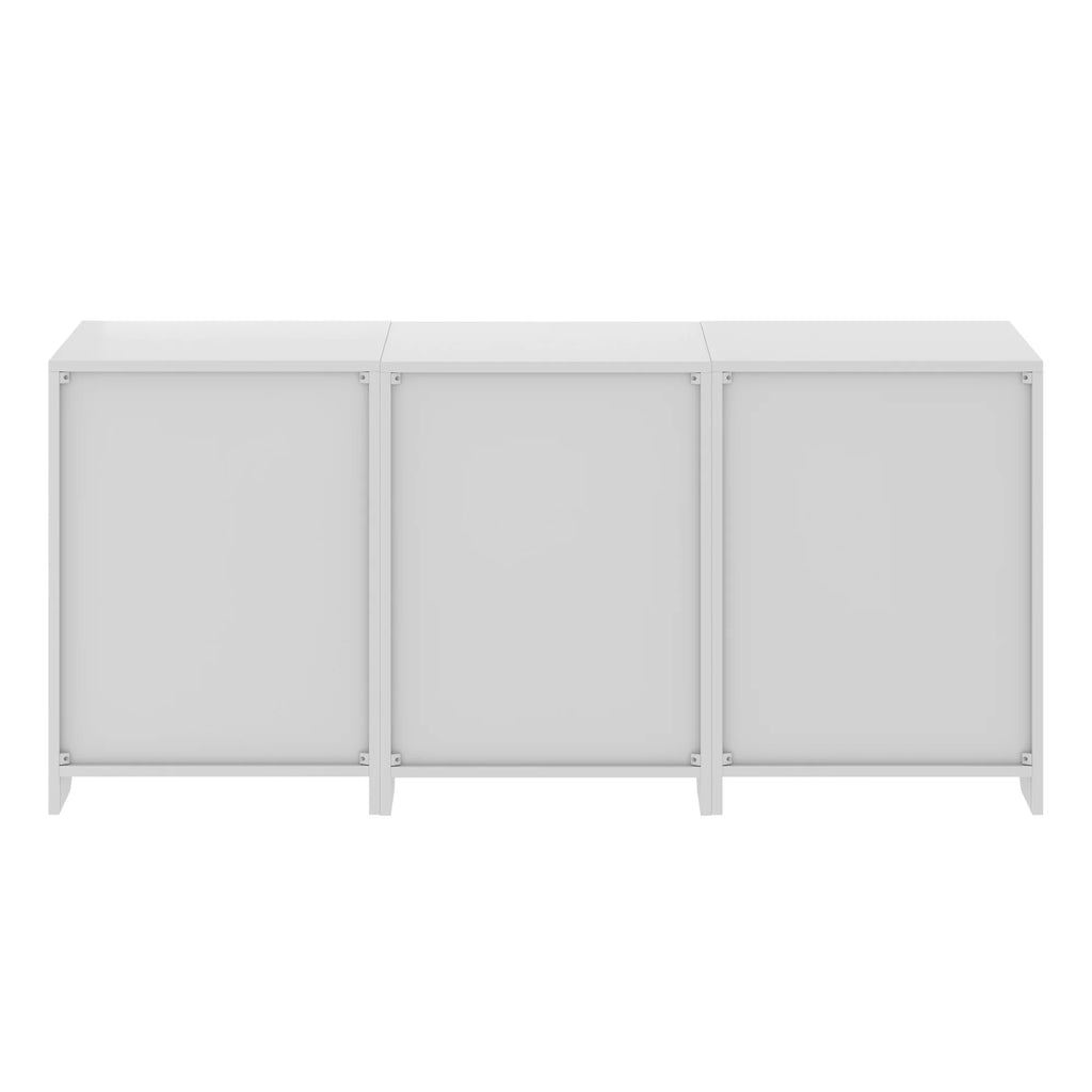 3-Pc White Storage Cabinet Set F4115