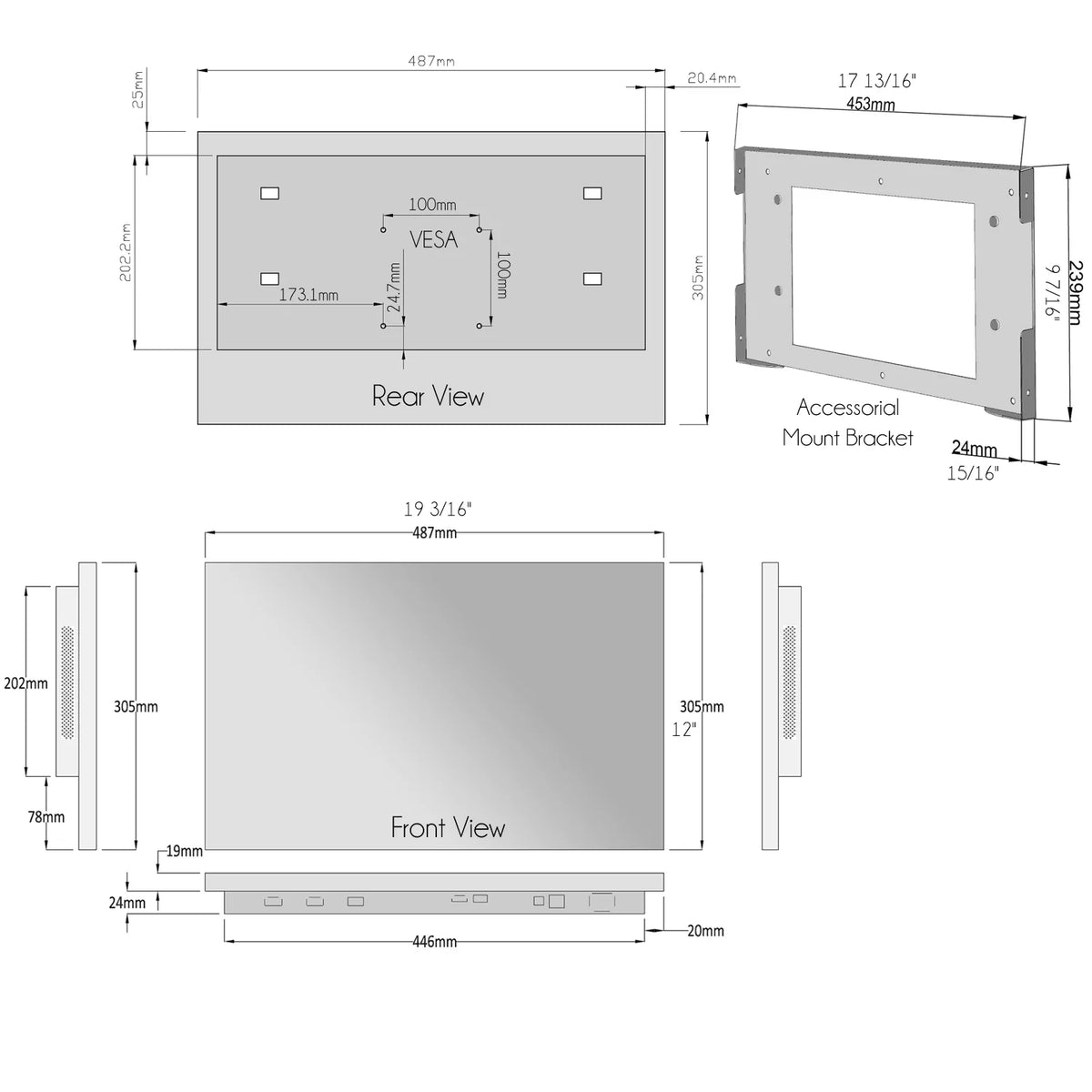 22 inches Waterproof Smart LED TV G670