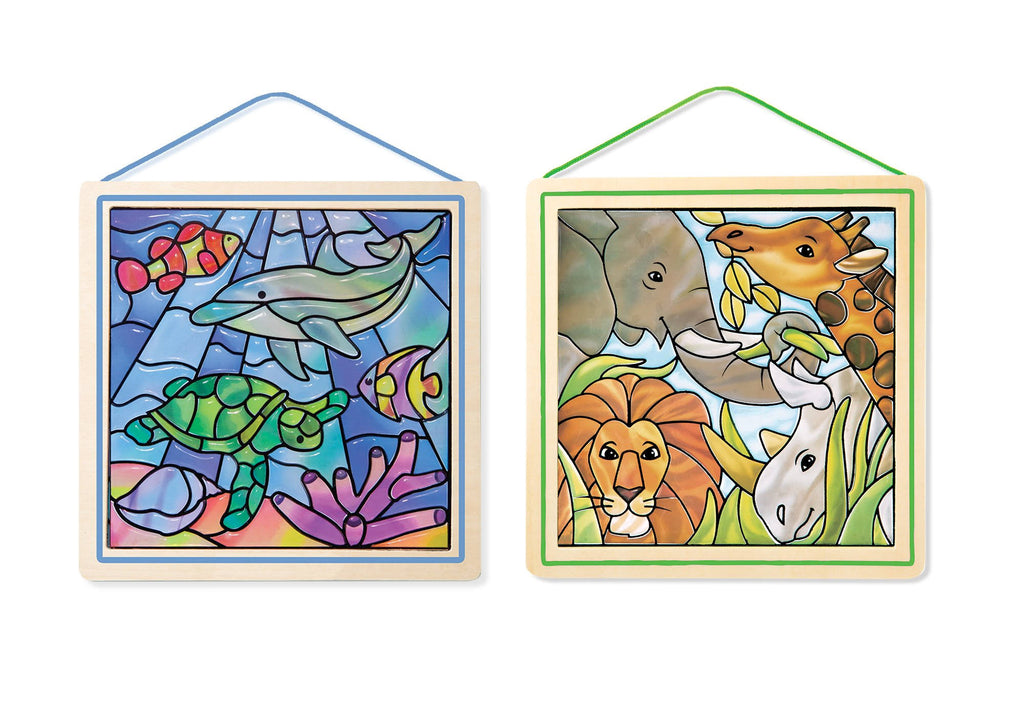 Stained Glass Made Easy Activity Kits Set: Ocean and Safari P242916