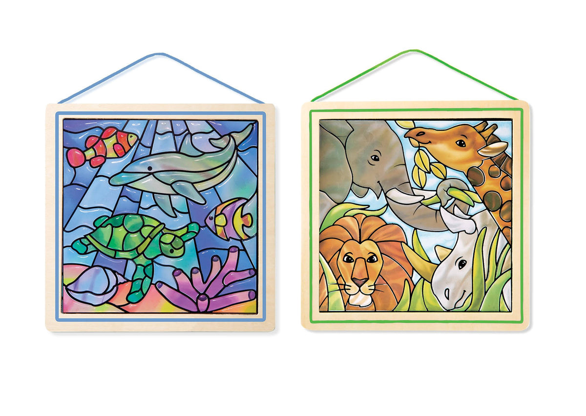 Stained Glass Made Easy Activity Kits Set: Ocean and Safari P242916