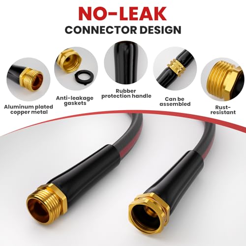 50ft Non-Expanding Garden Hose with 8-Layer Latex Core Q775