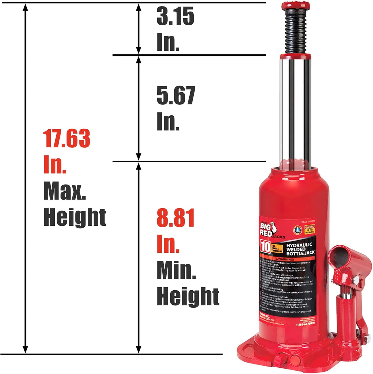 30 Ton Hydraulic Bottle Jack W539
