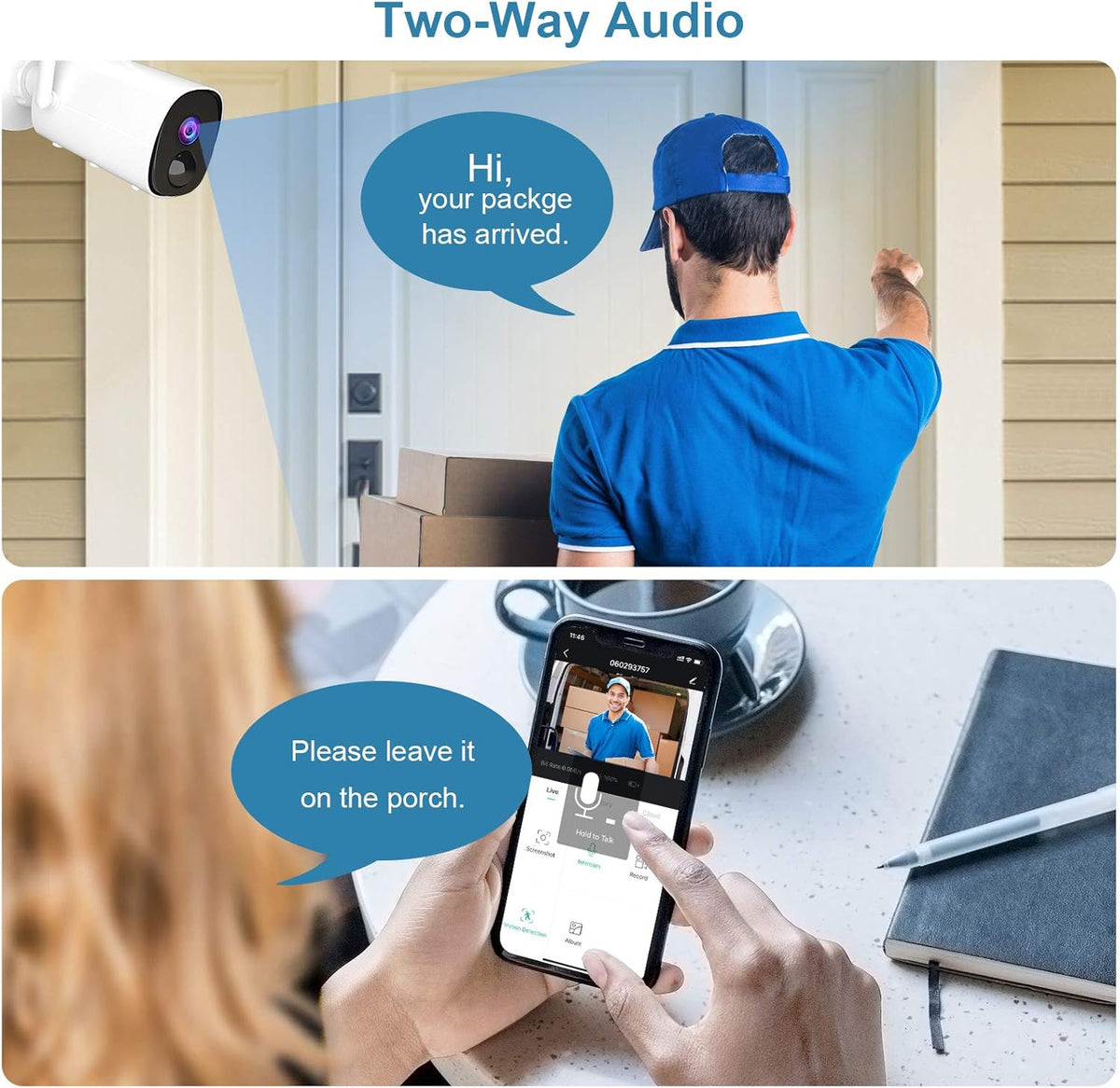 Outdoor 1080P WiFi Battery Powered Security Camera M56267