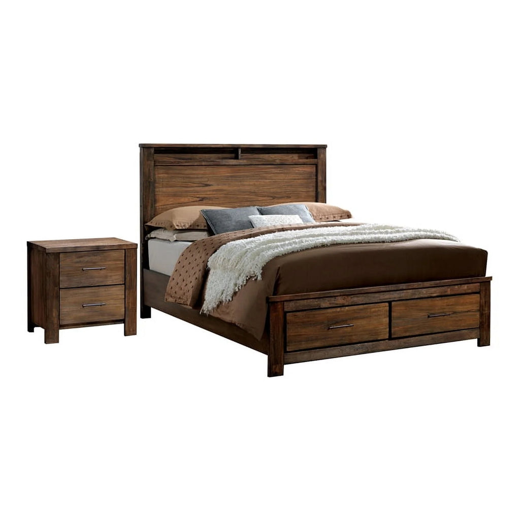 Antique Oak Solid Wood Bedroom Set Cal King Z778