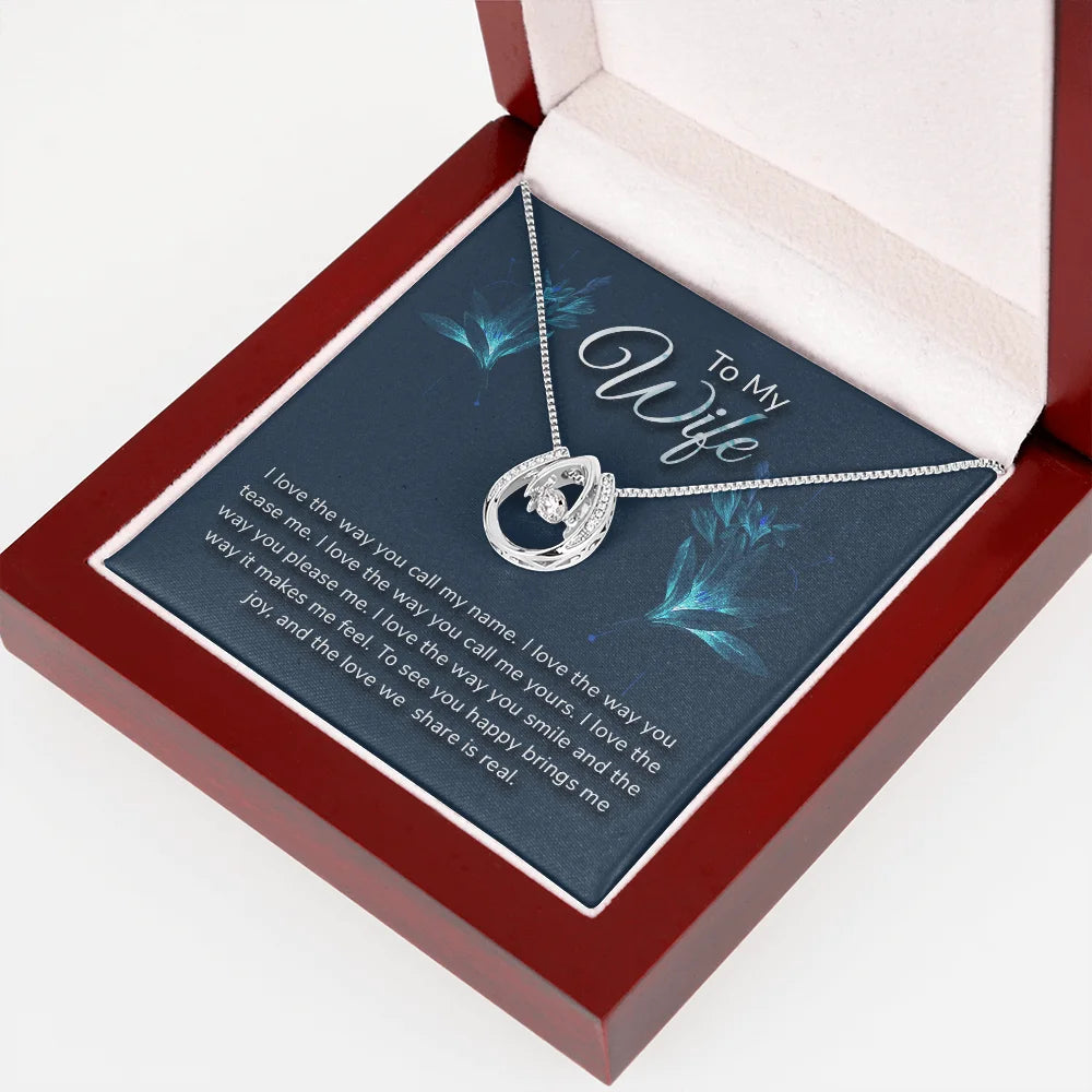 Lucky Horseshoe Necklace with CZ Crystals G839