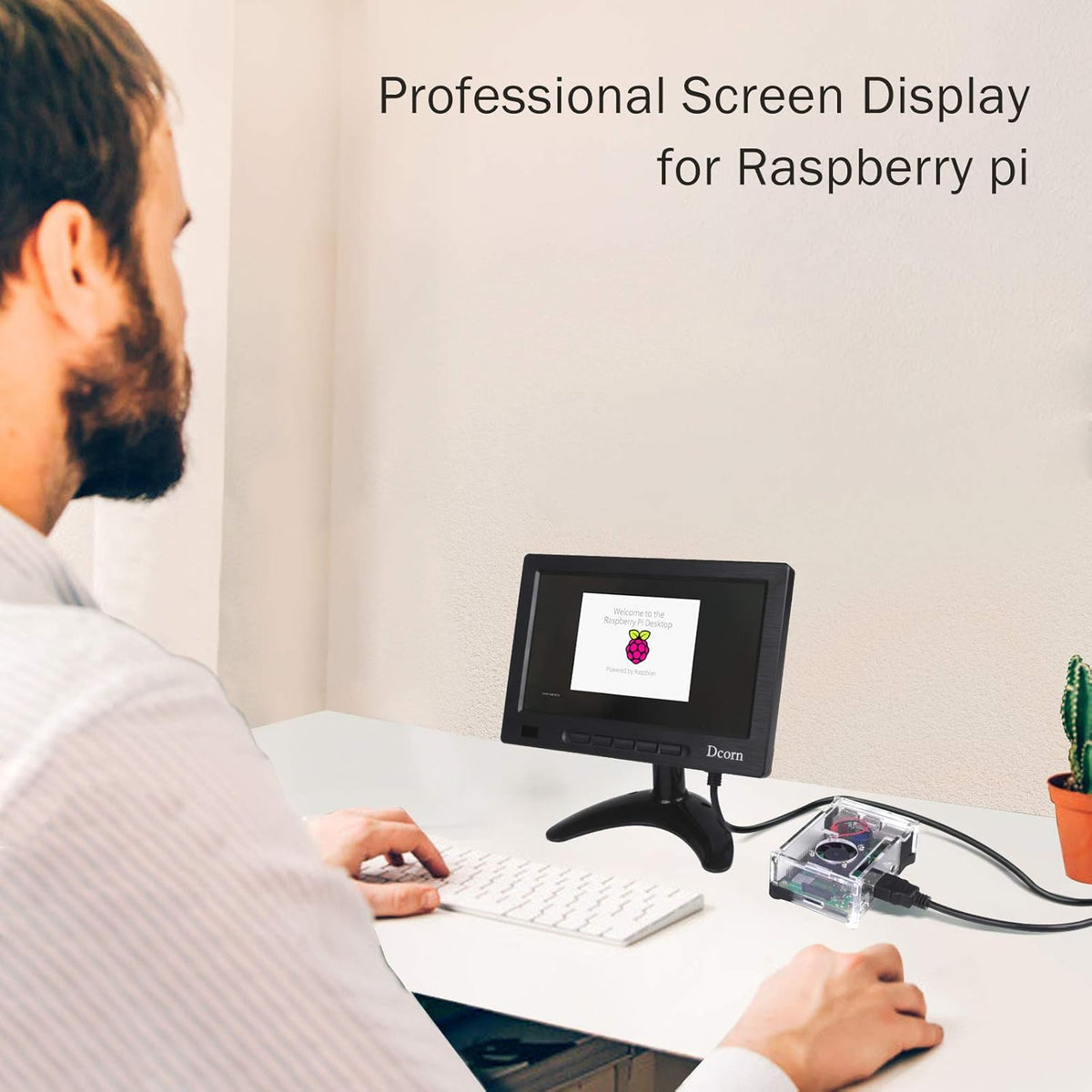 8 Inch IPS Metal Housing HDMI Monitor with Wall Bracket, Pack of 2 Y58329