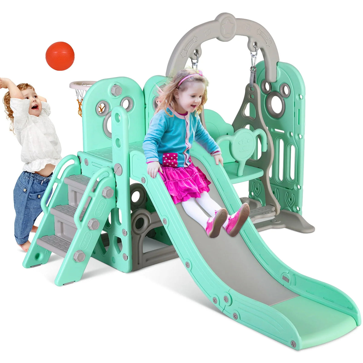 5 in 1 Toddler Swing and Slide Set H67673