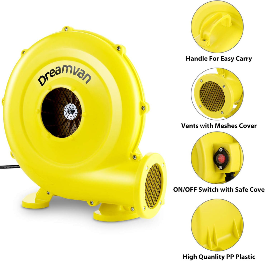 Yellow Commercial Inflatable Blower 750W 1HP V724385