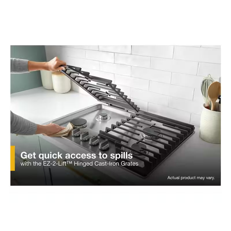 5-Burners Recessed Gas Cooktop in White M32853