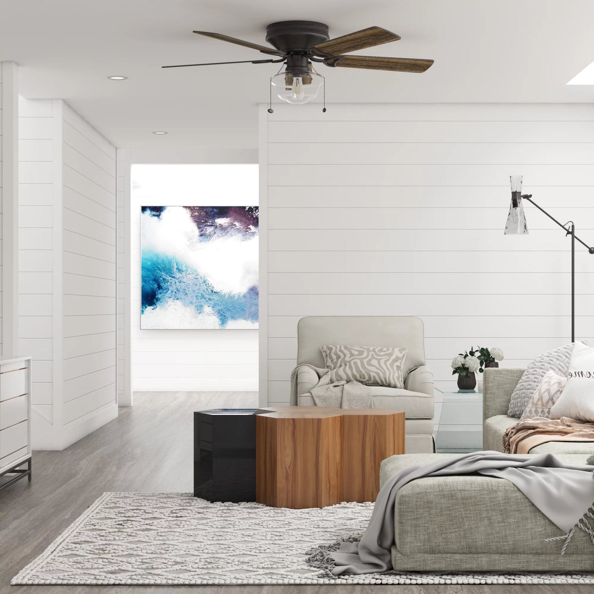 Bronze Indoor Ceiling Fan with Light N2461