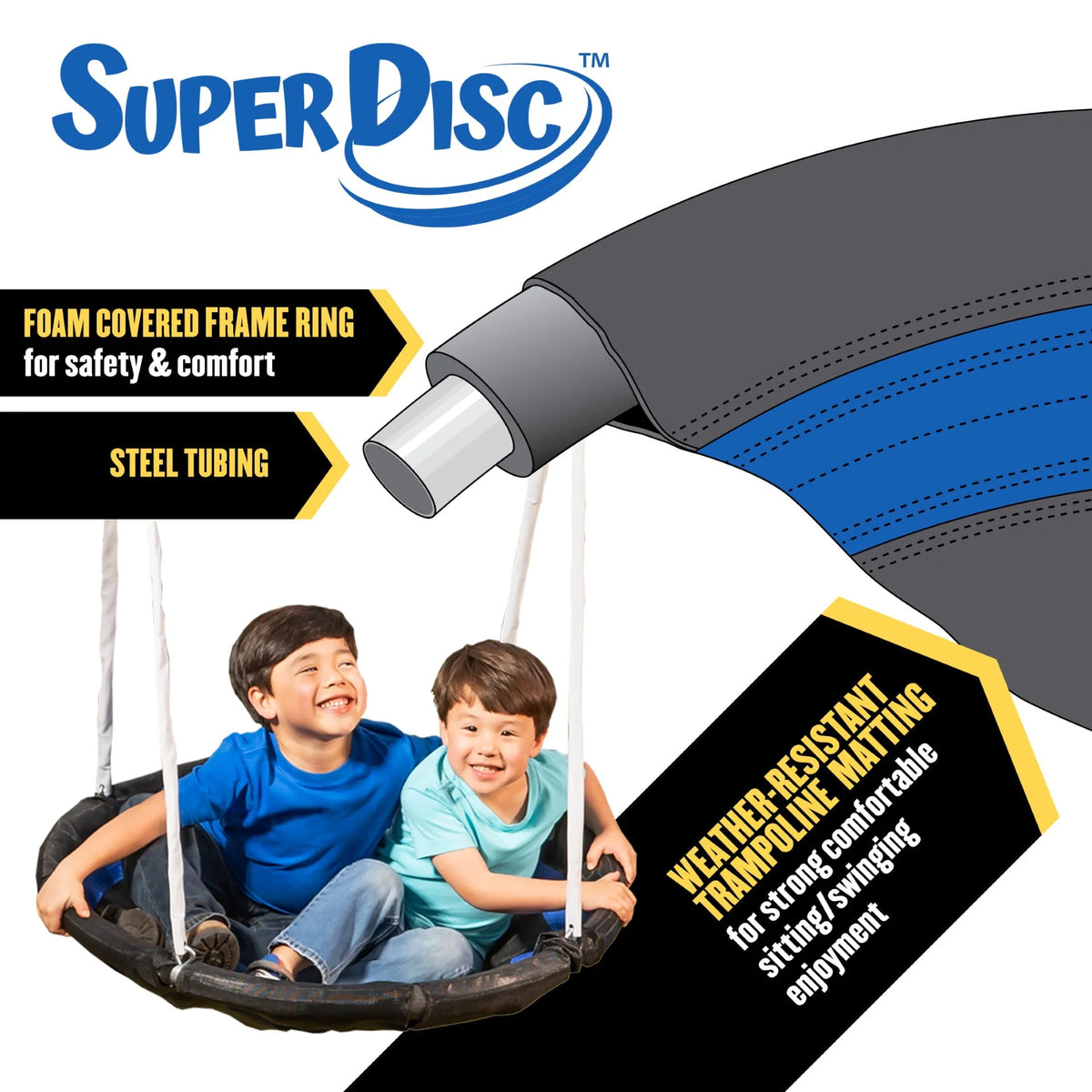 Metal Swing Set with 2 LED Swing Seats, Disc Swing, & Wave Slide P34580