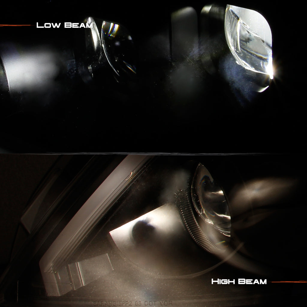 Black Smoked LED Projector Headlights D59260